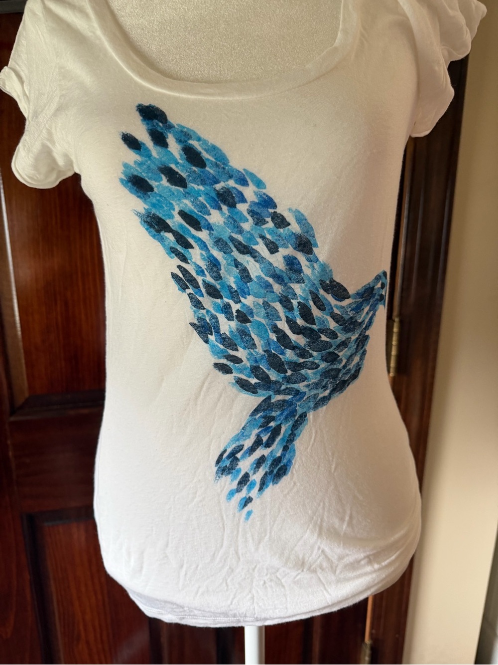 MiH jeans White Shirt with Navy bird